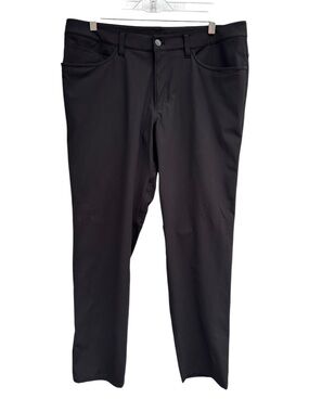 Lululemon ABC Pants Mens 34x31 Black Classic 5 Pocket Chino Preppy LM5583S EUC